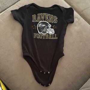 Ravens Football Black Baby Onesie